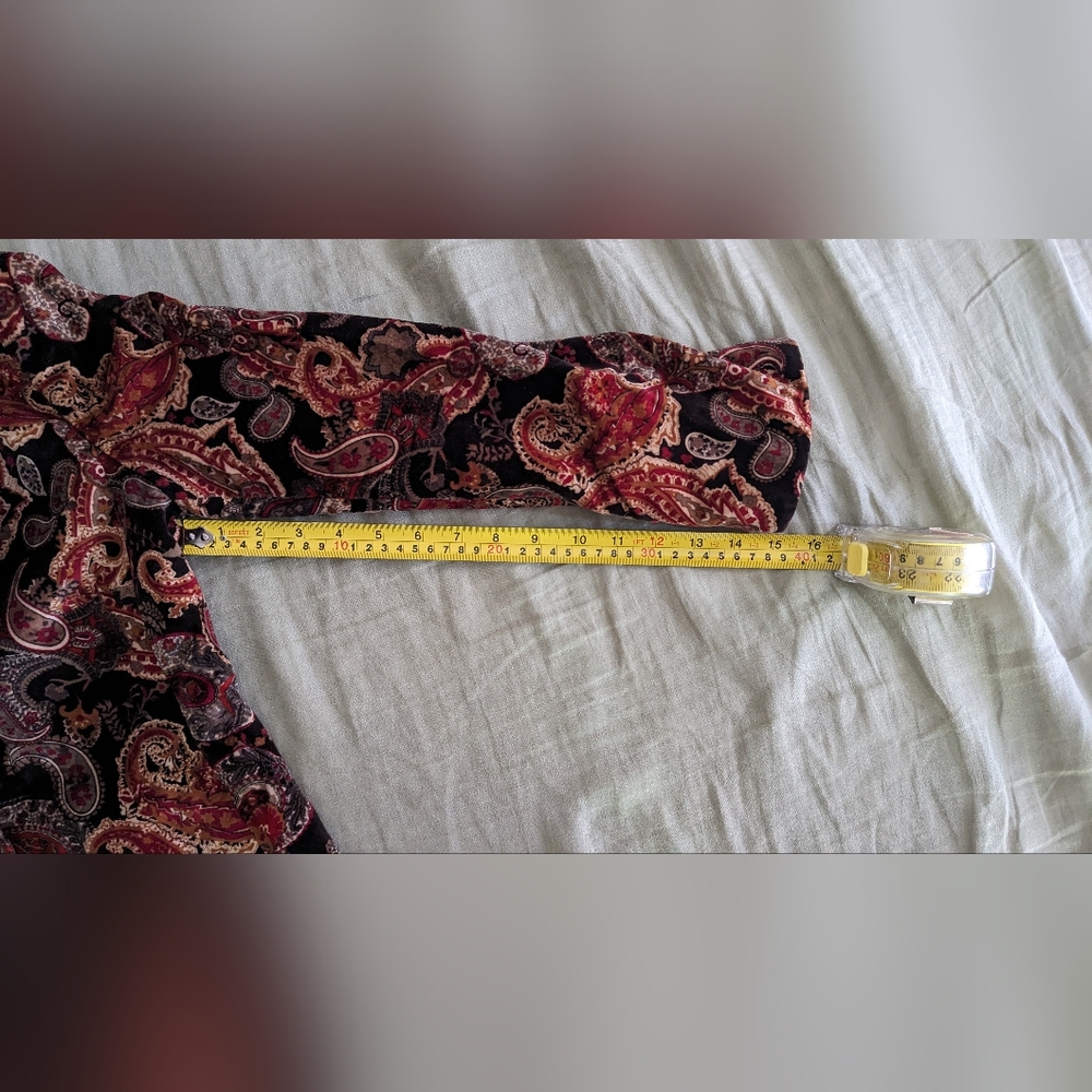 Velvet Paisley Blazer fall colors Talbot's - Picture 9 of 10